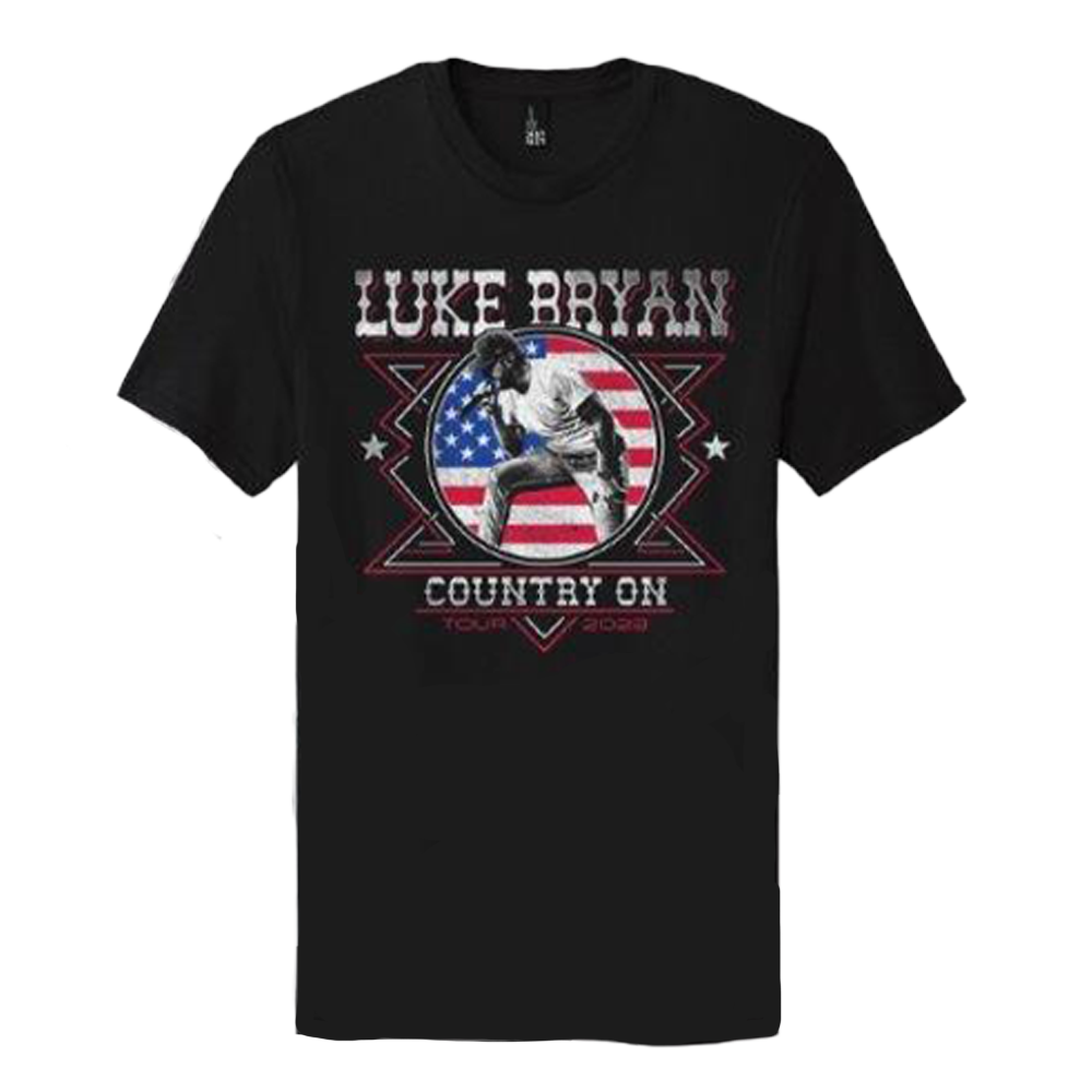 Country On Tour Flag Tee Luke Bryan