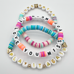 Luke Bryan/Love You Miss You Mean It / Play It Again Bracelet SET