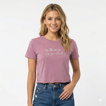 Load image into Gallery viewer, Love You Miss You Mean It Crop Tee
