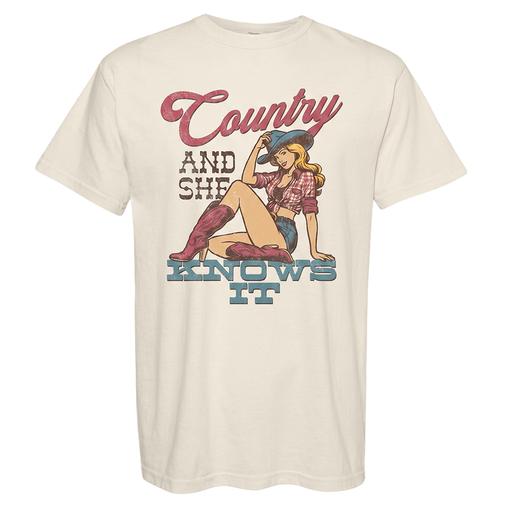 Country and She Knows It Cowgirl Tee - PRE-ORDER